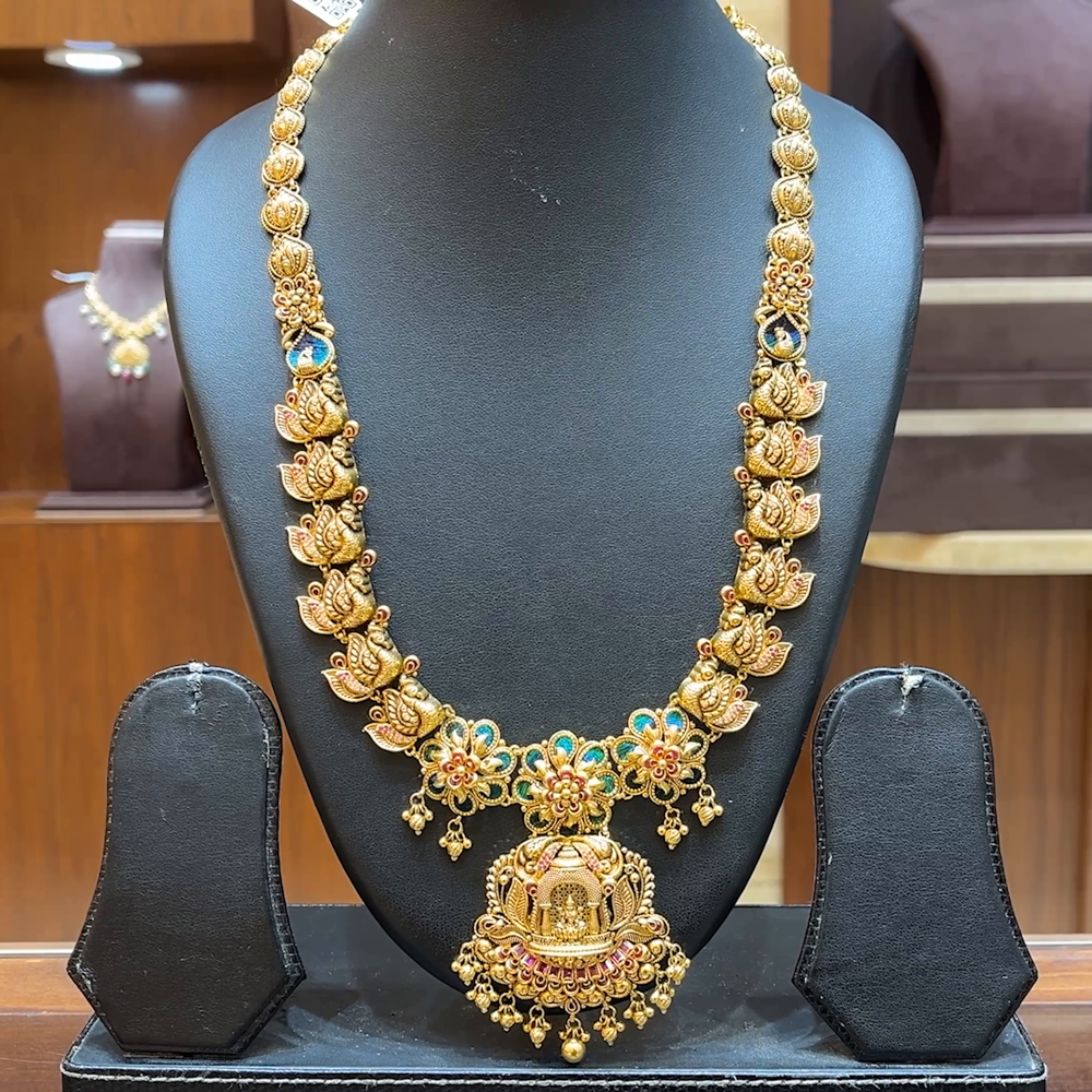 Chennai Shopping Mall 66.59gms HARAMS 22K Antique