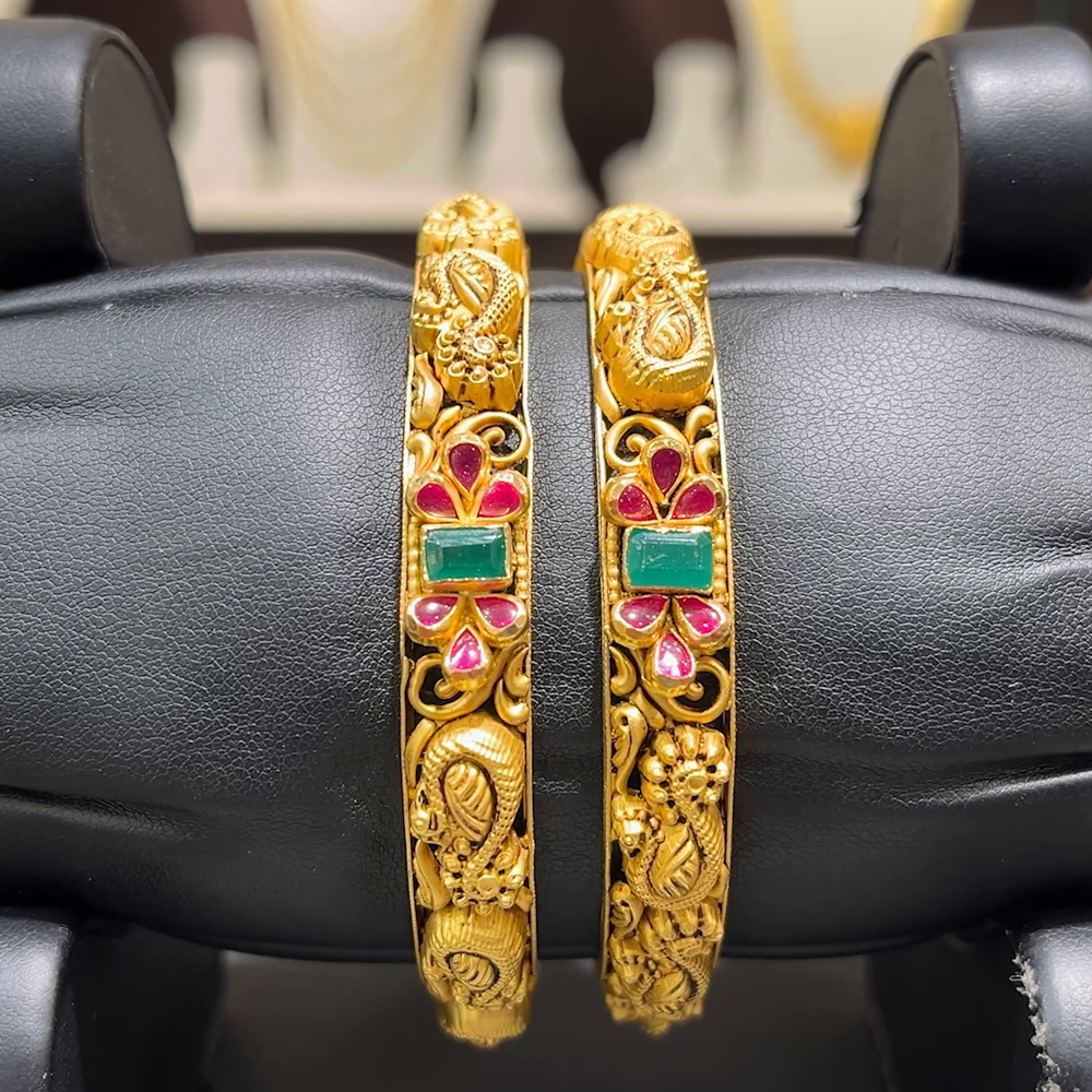 CMR 35.346gms BANGLES 22K Antique