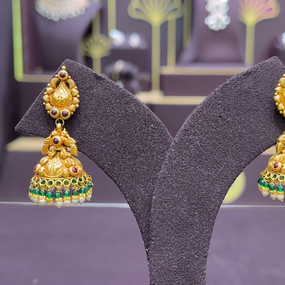 CMR 9.93gms EARRINGS 22K Antique