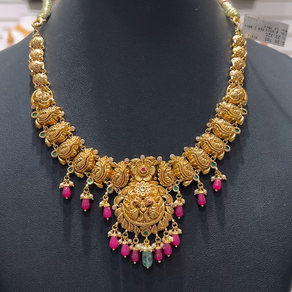 SOUTH INDIA 23.325gms NECKLACE 22K Yellow Gold