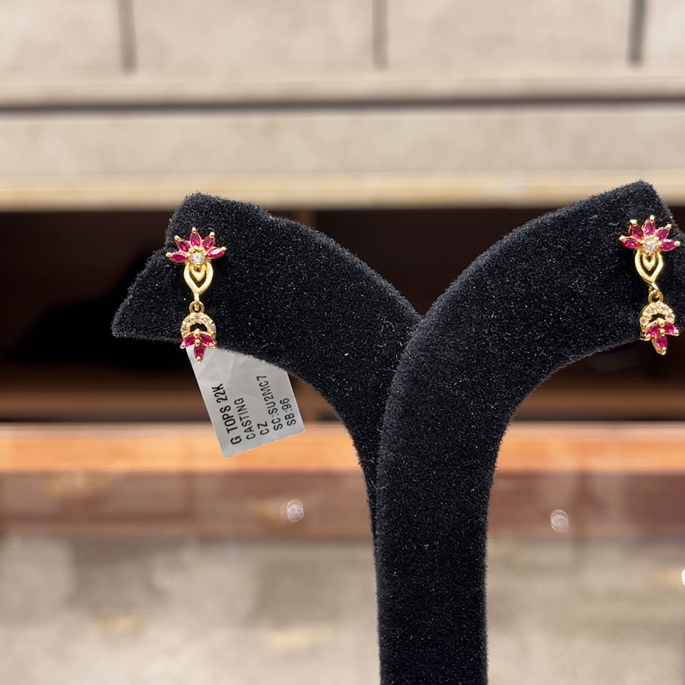 Chennai Shopping Mall 2.878gms EARRINGS 22K Yellow Gold