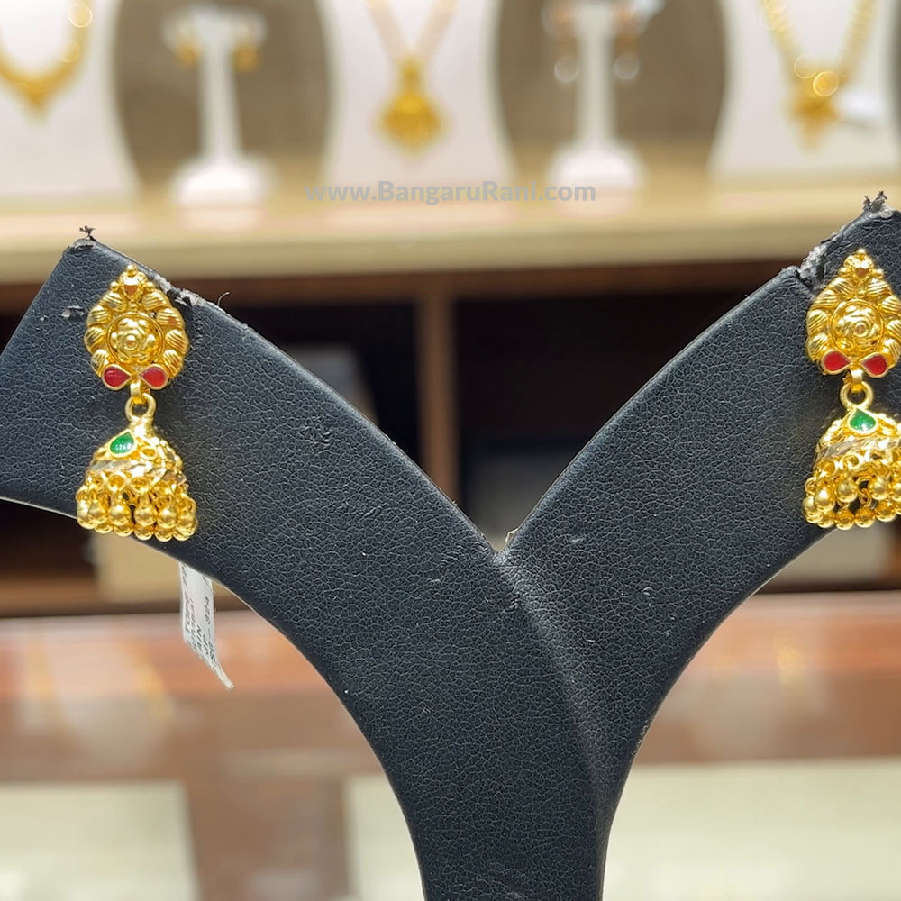 Chennai Shopping Mall 5.875gms EARRINGS 22K Yellow Gold