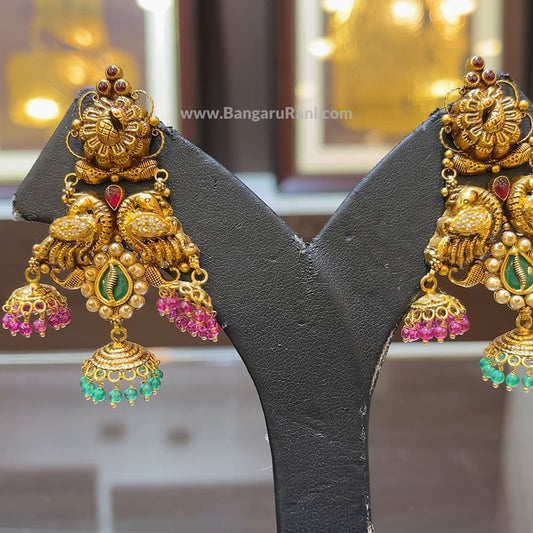 CMR 17.26gms EARRINGS 22K Antique