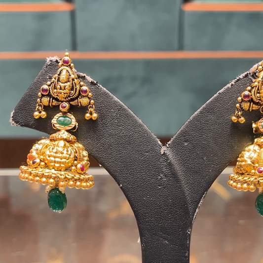 CMR 17.374gms EARRINGS 22K Nakshi